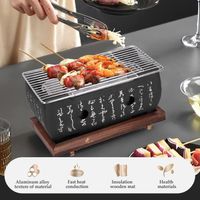 Barbecue-Mini Barbecue Grill, Portable Table Haut Japonais Barbecue Grill Nourriture pour Barbecue Domestique avec Grillage en Grill