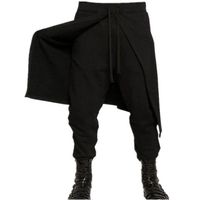 Pantalons Hommmes Plus La Taille Casual Drapé Gorge Crotch Sarouel Hip Hop Baggy Danse De Danse Gothique Style Punk Harem