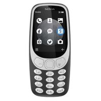 Nokia 3310 3G, Barre, SIM unique, 6,1 cm (2.4"), 2 MP, 1200 mAh, Chocolat, Gris