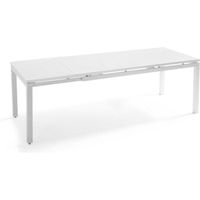 Table de jardin extensible - Oviala - Galilée - Aluminium - Blanc