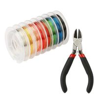 1 Cordon De Bricolage De 70 M Et 1 Pince à Outils Rose, Fil Métallique De 0,8 Mm, Ligne De Bijoux, Fil Métallique Flexible, Ligne Décorative, Accessoires De Bricolage