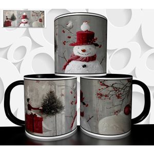 NOEL By Lamart Set 6 Tazze Caffè Natalizie 80ml Con Piattino 11cm Porcellana 1