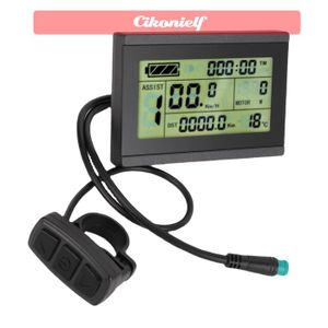 Écran LCD Pour Vélo électrique - Connecteur 5 Broches étanche, Boutons Ergonomiques, Compatible Scooter Et VTT électrique