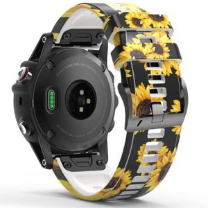 Pour bracelet de montre en silicone camouflage Garmin Quatix 5 22 mm (jaune  camouflage)
