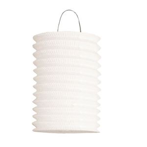 LANTERNE FANTAISIE Lampion cylindrique blanc Taille Unique