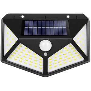 APPLIQUE EXTÉRIEURE Applique extérieure solaire - HONGYISWIN - 100 lumières LED - Noir - IP65