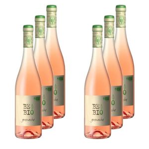 VIN ROSE BE BIO - Lot 6x Vin rosé Grenache - IGP BIO - Pays d'OC - Bouteille 750ml