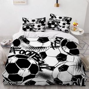 Housse de couette Voetbal- Glow in the Dark - Micropolaire - 140x200/220 -  avec