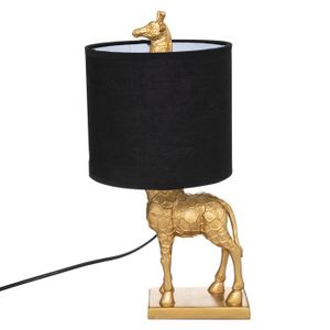 LAMPE A POSER Eazy Living Lampe de Table Girafe Noir - Or