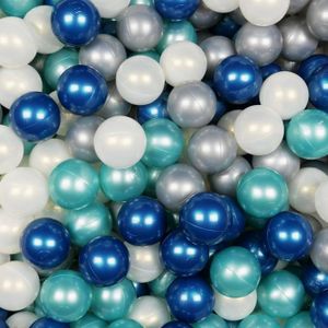 BALLES PISCINE À BALLES Mimii - Balles de piscine sèches 200 pièces - turquise métallique, bleue métallique, irisé, argent