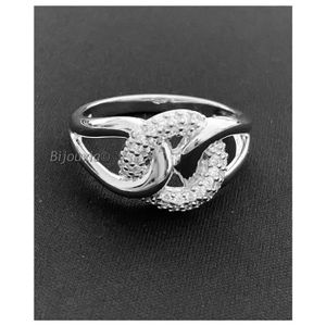Bague en Argent 925//000-3 Anneaux Entrelaces Homme