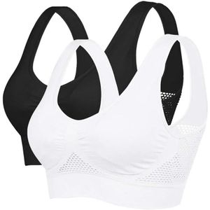 BRASSIÈRE DE SPORT 3Pack Sans Armature Brassière Soutien Gorge de Sport Yoga Sous-vêtements Grande taille Pour Femmes