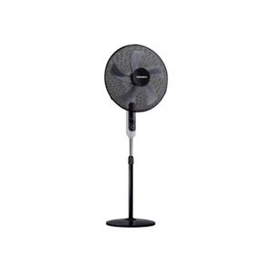 Ventilateur sur pied panier H.45cm 45 Watts noir avec télécommande - RETIF