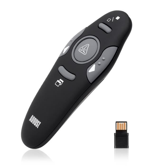 Présentateur sans fil USB présentation Powerpoint Clicker stylo  télécommandé PPT avec souris pc télécommande lumière rouge 