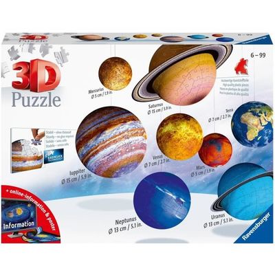 Puzzle Castorland Planètes et leurs lunes, puzzle 300 pièces