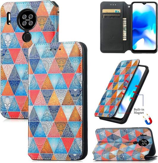 SHIEID Cover In Pelle Con Chiusura Magnetica Per Blackview A80 Pro, Custodia Portafoglio Con Supporto, Bianca