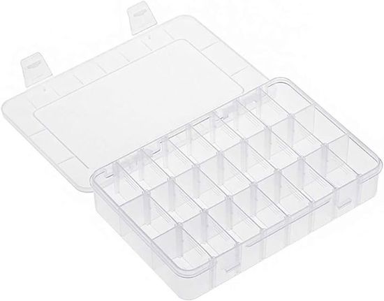 Boîte De Rangement Acrylique Transparente à Double Compartiment - Pour Cotons Démaquillants Et Cotons-tiges