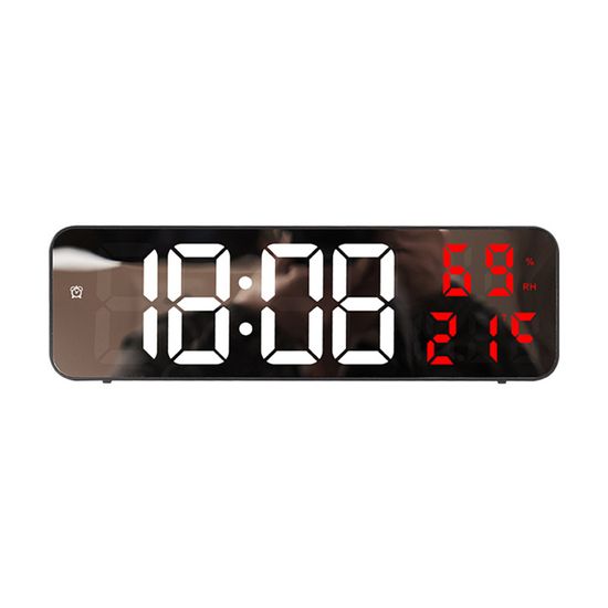 Horloge Murale Numérique Avec Température Et Humidité – Affichage Grand Format, Piles Ou USB, Marron – Pour Chambre, Bureau, Salon - 8