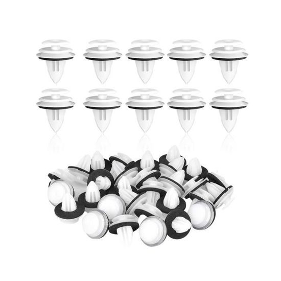 CarBole 120 Pièces Clips De Fixation Voiture 8mm - Rivets Plastique Robuste Pour Carrosserie, Pare-Chocs Et Garniture Auto