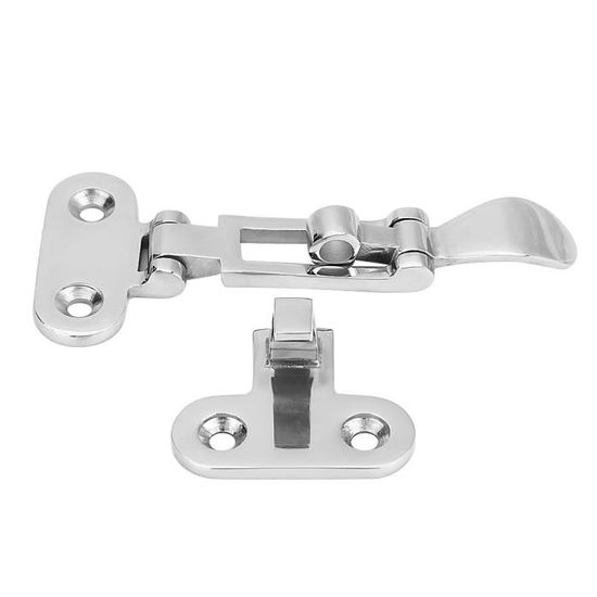 2 Loquets Hayon Bateau En Acier Inoxydable | Écluse Marine | Pour Armoires, Trappes | Ø Trou 5mm