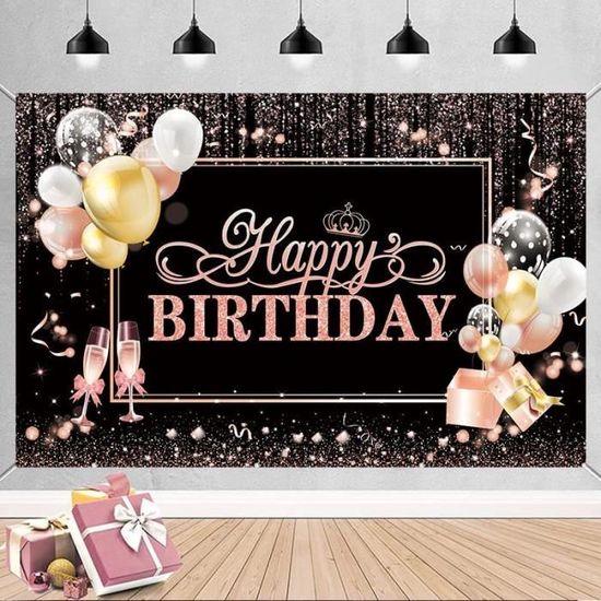 Toile De Fond Joyeux Anniversaire Multicolore - Décoration De Fête - Fond Photographique