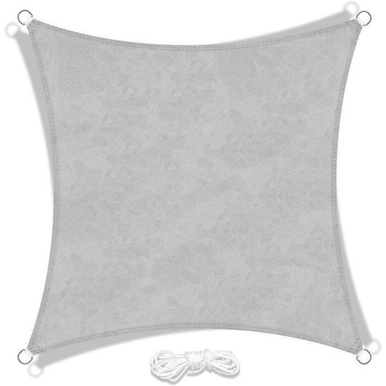 Voile D'ombrage WOLTU Polyester - Protection UV Et Vent - Tailles 2x2m à 7x5m - Pour Terrasse Et Jardin