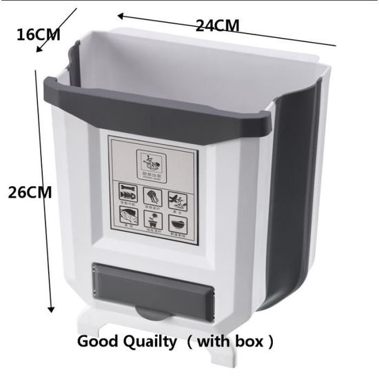 Poubelle pour Porte d'armoire de Cuisine, Poubelle Cuisine Pliable Bac Poubelle pour Porte d'armoire de Cuisine, Poubelle Cuisine Pliable Bac