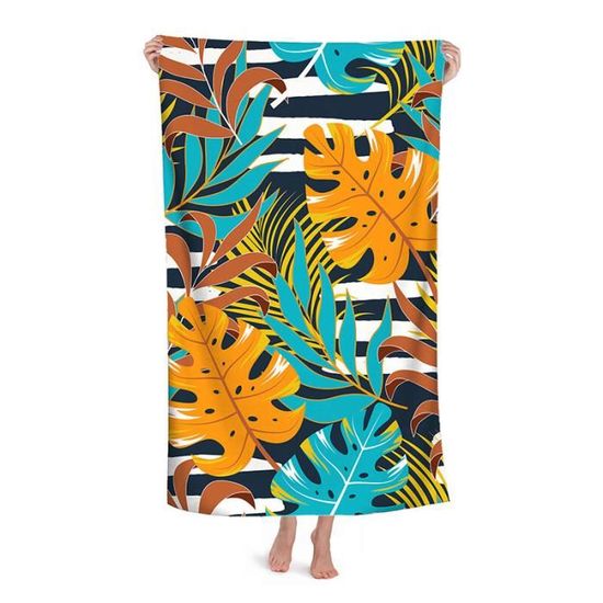 TFXDBZ Serviette De Plage Adulte Microfibre Drap De Plage Homme Femme XXL 200x200 Cm Paysage De Plage Ciel Bleu Utilisé Pour Surf Plage Natation Piscine Camping Anti Sable Séchage Rapide Serviette De