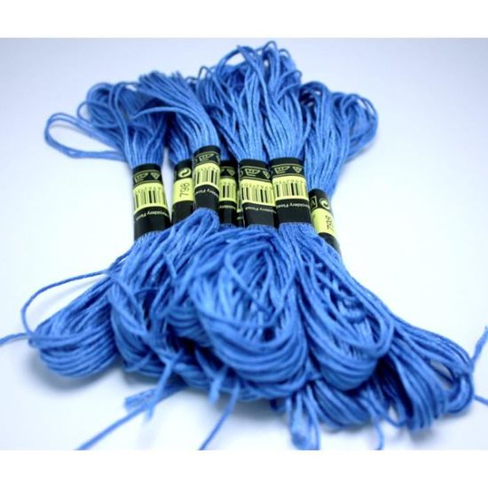 100 écheveaux De Fil à Broder Couleurs Aléatoires | Coton Mercerisé, 8m Par écheveau, 6 Brins - Pour Point De Croix, Bracelets, Bricolage