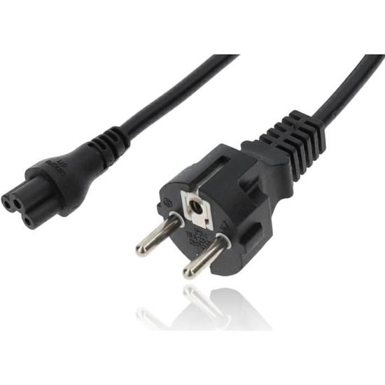 Câble D'alimentation 1.8m 3 Broches (C5) - Pour Chargeur Ordinateur Portable, Imprimante, écran, Projecteur