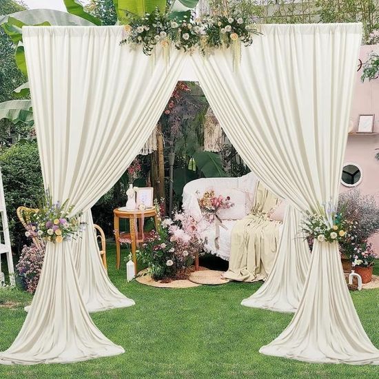 Housse De Toile De Fond En élasthanne Pour Arche De Mariage - Taille SL25 (7.2FT/~2.2m), Couleur Jaune - Lavable, Extensible, Pour Fêtes Et Décoration D'événements - 5