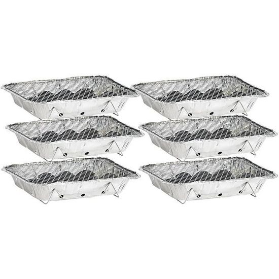 Barbecue à usage unique INFACTORY 6 personnes Charbon Léger et