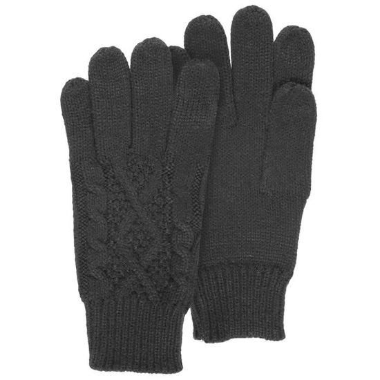 Gants Femme Isotoner Noirs élégants - Bordure Noir Et Blanc, Taille M, Neufs Avec étiquettes