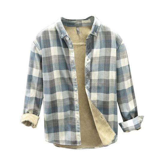 Chemise Homme The Foundry à Carreaux Bleus/gris - Taille 4XL - Manches Courtes - Occasion Très Bon état