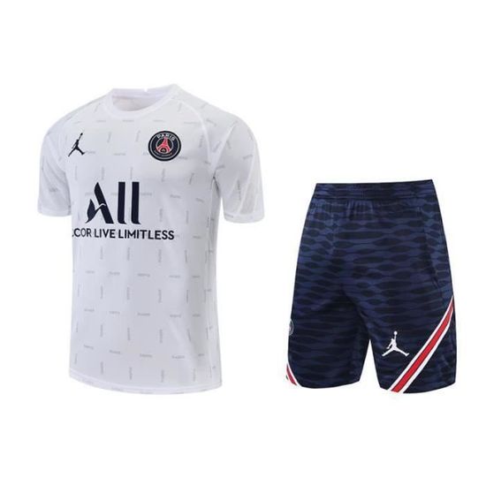 Maillot PSG Personnalisé Avec Nom Et Numéro - Ensemble T-Shirt, Short Et Chaussettes Pour Homme Et Garçon