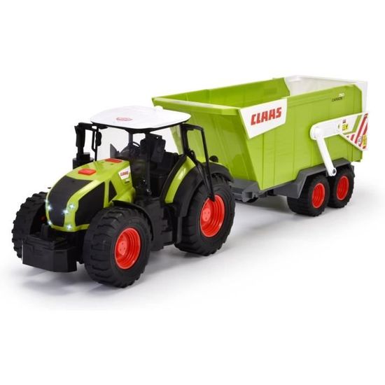 Dickie - Tracteur CLAAS + Remorque - 65 cm - Jouet Enfant - Mécanisme