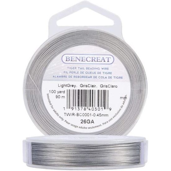 BENECREAT 20m Fil D'Acier Titane 0.4mm Fil De Soudure Rond