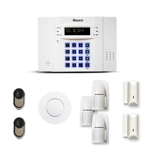 Alarme maison sans fil DNB 2 à 3 pièces mouvement + intrusion + détecteur de fumée - Compatible Box / GSM