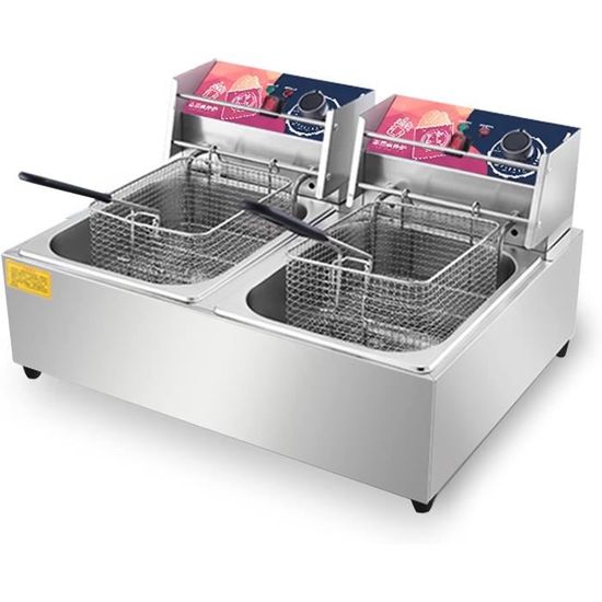 Friteuse à Gaz Professionnelle 40L Ou 60L - Inox, Autonome, Bac égouttoir, Régulation Température, Pour Restaurant Ou Extérieur