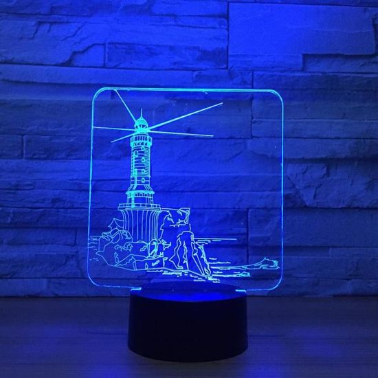 3D Veilleuse Tactile Lampe 7 Changements De Couleur Led Lampe Veilleuse