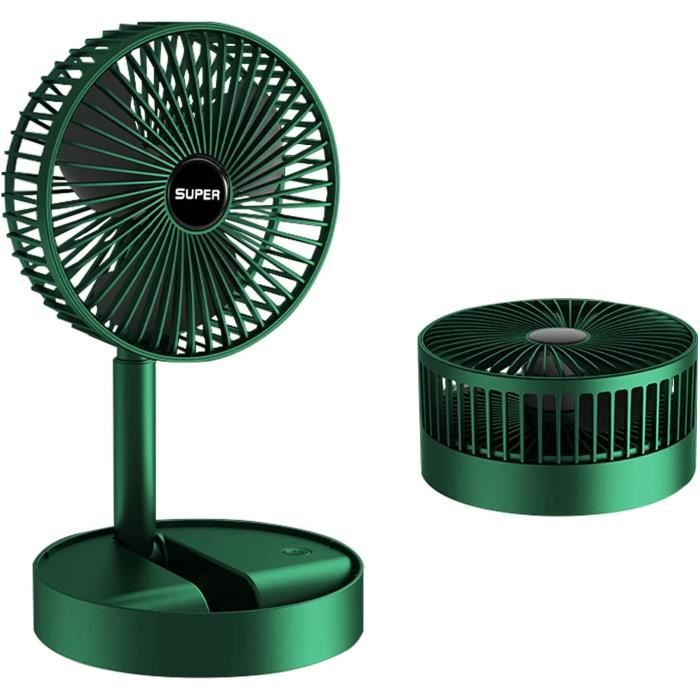 ventilateur électrique pliable usb 2000 mah 3 vitesses avec rotation de la tête à 270 degrés portable ultra silencieux pou[A463] - 123
