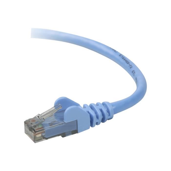 BELKIN Câble RJ45 Lisse UTP - Bleu - CAT6 - Mâle/Mâle - 50 cm
