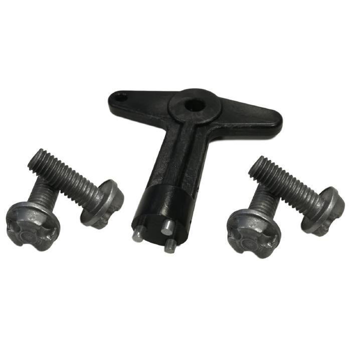 Kit vis + clé fixation pour enjoliveur 7700422600 Renault Megane Kangoo Clio Opel Astra Corsa Meriva Vectra