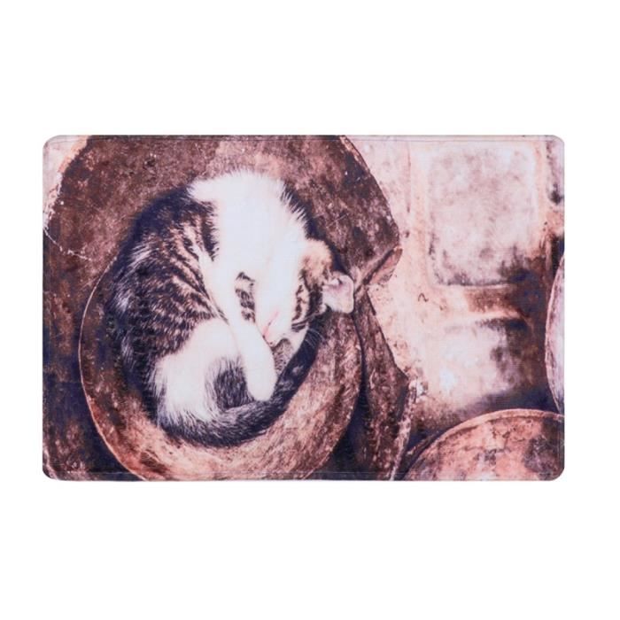 1 PC antidérapant anti-dérapant 3D dessin animé mode paillasson chat motif tapis de sol pour GROUND MAT - GYM MAT - YOGA MAT