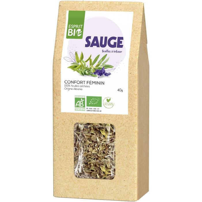 Esprit Bio Sauge Feuilles à Infuser Confort Féminin Bio 40g