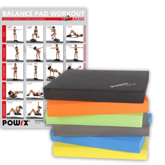 Balance Pad Deluxe en différentes couleurs / Tapis d´entraînement/ Coussin d´équilibre Couleur: Noir