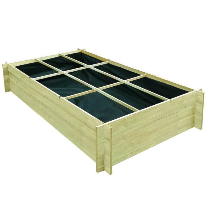 Jardinière pour légumes Bois de pin imprégné 197x100x40 cm