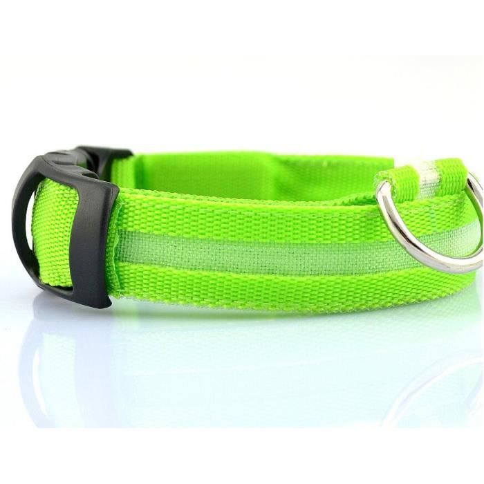 collier -Mignon chien harnais Led collier de chien lumière nuit sécurité clignotant chien...- Modèle: Collar-Green M - HOCWXQC08435