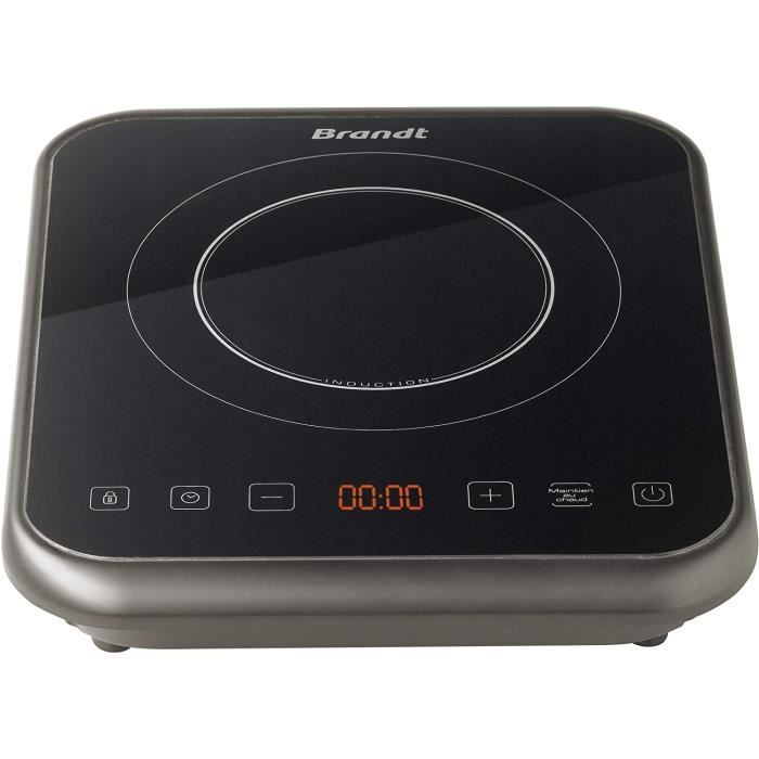 BRANDT - Plaque à induction portable - Rapide avec 10 niveaux de puissance jusqu'à 2000 W - Sécurité maximale avec verrouillage des