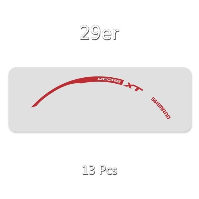 Accessoire vélo,Autocollants de jante de roue-décalcomanies de VTT-vélo pour SHIMANO XT M785 livraison - Type 29er Refle Red